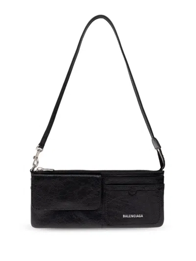 Balenciaga Black Superbusy Shoulder Pouch Bag