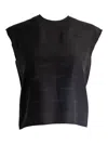 Balenciaga Logo-print Sleeveless Top In Black