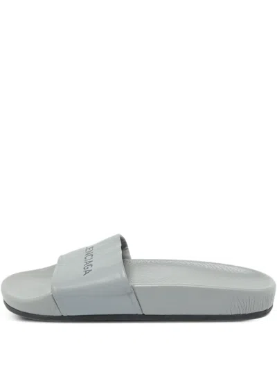 Pre-owned Balenciaga Logo-print Slides