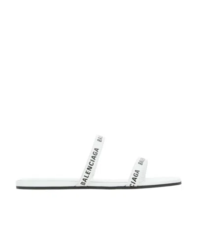 BALENCIAGA BALENCIAGA LOGO PRINT DOUBLE STRAP SANDALS