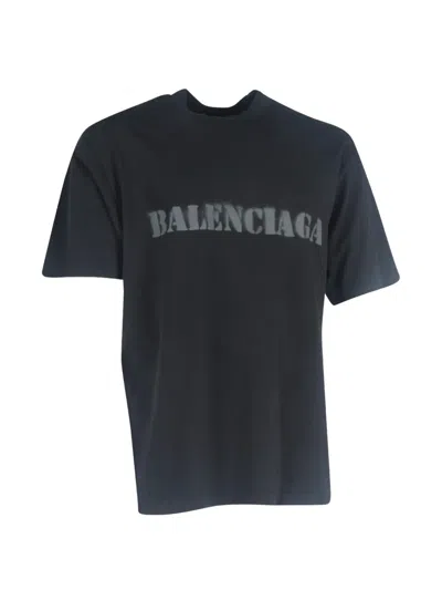 Pre-owned Balenciaga Logo-print T-shirt In Black