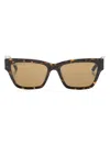 Balenciaga Logo-print Tortoiseshell-effect Glasses In Brown