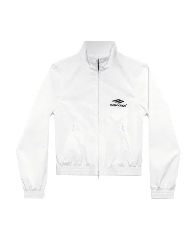 Balenciaga Logo-print Track Jacket In White