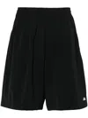 Balenciaga Logo-print Track Shorts In Black
