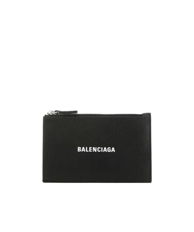 Balenciaga Logo-print Wallet In Black
