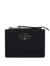 Balenciaga Logo-print Wallet In Brown