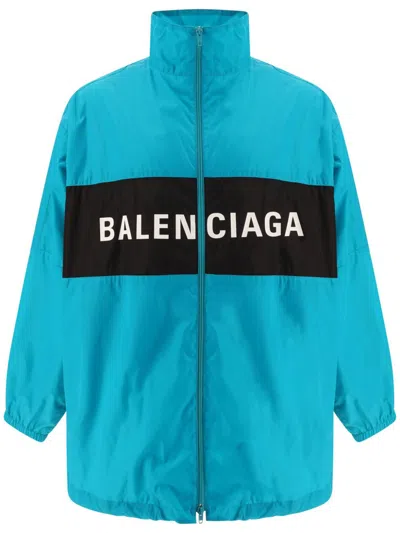 BALENCIAGA LOGO-PRINT WINDBREAKER