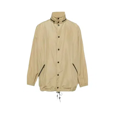 Pre-owned Balenciaga Logo Print Windbreaker Jacket 'khakis' | Tan | Men's Size Xxs In Brown