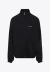 Balenciaga Oversized Windbreaker Jacket In Black