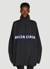 BALENCIAGA LOGO PRINT ZIP-UP JACKET