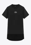 Balenciaga Women Hybrid T-shirt Dress With Sport Icon Logo In Black