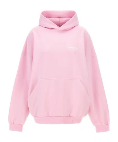 BALENCIAGA BALENCIAGA LOGO PRINTED DESTROYED HOODIE