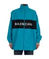 Balenciaga Windbreaker Logo Jacket In Blue