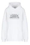 Balenciaga Logo Fashion Institute Oversized Hoodie In White