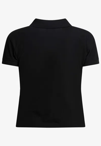 Balenciaga Logo-printed Polo T-shirt In Black