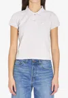 Balenciaga Cotton Pique Polo Shirt With Sport Icon Logo In White