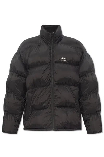 Balenciaga 3b Sports Icon Down Padded Jacket In Black