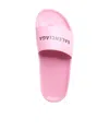 Balenciaga Logo Printed Slippers In Pink
