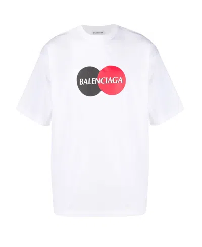 Balenciaga Logo Printed T-shirt In White