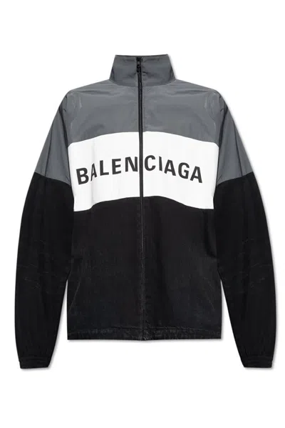 Balenciaga Logo-print Jacket In Multi