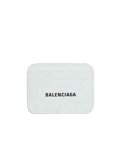 Balenciaga Logo Printing Card Clip In Blue