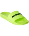 Balenciaga Logo Rubber Pool Slide In Yellow