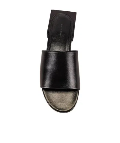 Balenciaga Logo Sandals In Black