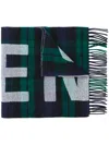 Balenciaga Logo Scarf In Green