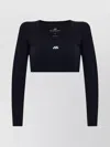 Balenciaga Black Activewear Top In Matt Nylon Blend Women