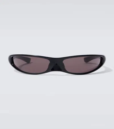 Balenciaga Logo Shield Sunglasses In Black