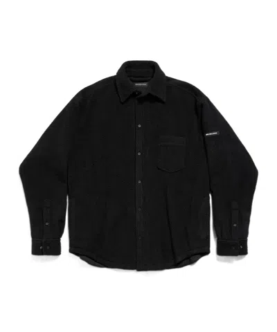 BALENCIAGA BALENCIAGA LOGO PATCH PADDED OVERSIZED SHIRT