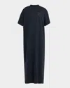 Balenciaga Logo Short-sleeve Maxi T-shirt Dress