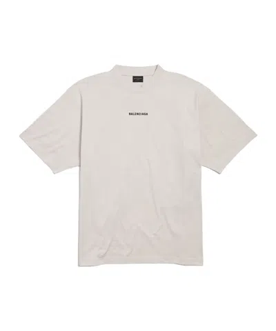 Balenciaga Logo Short-sleeved T-shirt In Off-white