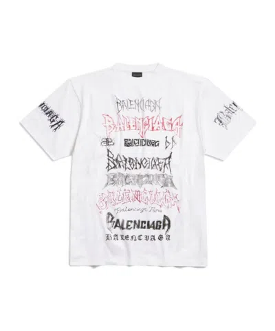 Balenciaga Logo Short-sleeved T-shirt In White