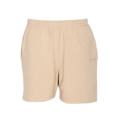 Balenciaga Logo Shorts In Neutral