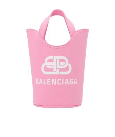 Balenciaga Logo Shoulder Bag In Pink