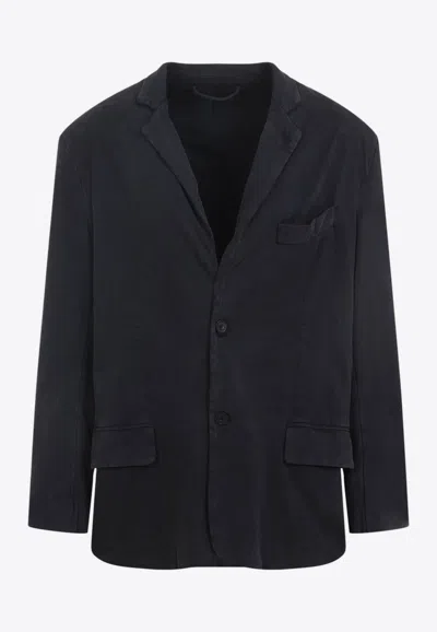 Balenciaga Oversized Single-breasted Blazer In Black