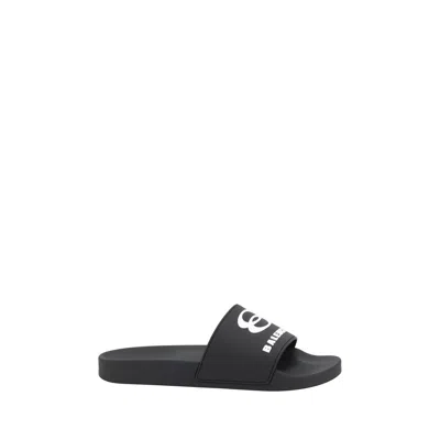 BALENCIAGA LOGO SLIPPERS