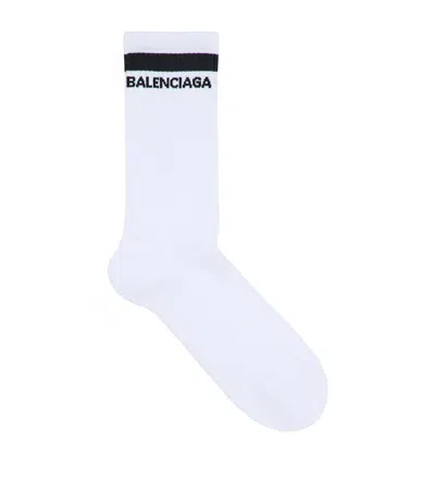Balenciaga Logo Socks In White
