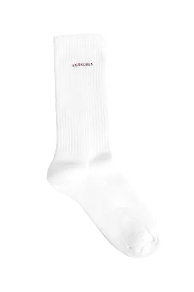 Balenciaga Logo Socks In White