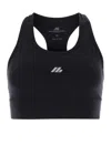 Balenciaga Sporty Reflective Logo Top Tops Black In Multicolor
