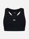 Balenciaga Sporty Reflective Logo Top Tops Black In Black