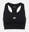 Balenciaga Sporty Reflective Logo Top Tops Black In Black