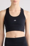 Balenciaga Sporty Reflective Logo Top Tops Black In Black/reflective