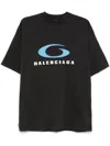 Balenciaga Icon Print Cotton T-shirt In Schwarz