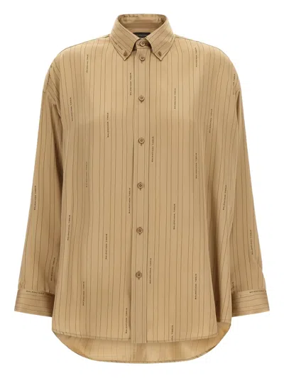 BALENCIAGA LOGO-STRIPED SHIRT