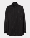 Balenciaga Pinstriped Black Button-down Shirt
