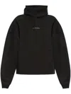 Balenciaga Logo Embellished Cropped Hoodie In Black