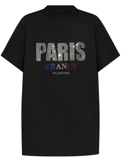 BALENCIAGA LOGO-STUDDED T-SHIRT
