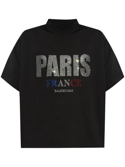 BALENCIAGA LOGO-STUDDED T-SHIRT